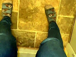 She slipped into her tight jeans for a solo session. Waves of pleasure built until she squirted multiple times soaking through the fabric.