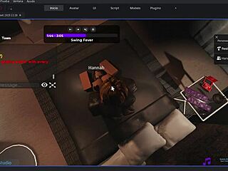 I feel so wild fucking this gringa in Roblox with intense creampie sex