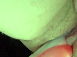 She grabs a big dildo for solo play, riding the monster cock toy in her chubby body.