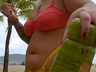 she came up with silly excuses just to flash her body at the beach