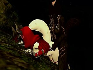 Hey, little red riding woof, are you ready for this rough futanari monster fucking in the forest?