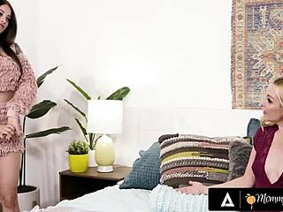 MommysGirl shows pretty Maddy May learning masturbation from stepmom in passionate lesbian encounter