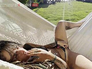 Amateur couple fucks doggystyle in beach chalet, but can they handle the big cock ride?