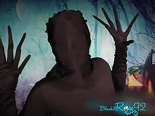 Ghostly ghoulfriend delivers monster roleplay joi with dirty talk in halloween costume pov