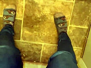 She slipped into her tight jeans for a solo session. Waves of pleasure built until she squirted multiple times soaking through the fabric.