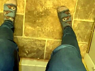 She slipped into her tight jeans for a solo session. Waves of pleasure built until she squirted multiple times soaking through the fabric.