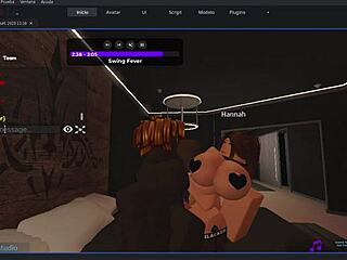 I feel so wild fucking this gringa in Roblox with intense creampie sex