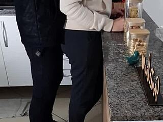 Stepdaughter, you can't even rest during breakfast without me bending you over for taboo sex and creampie.