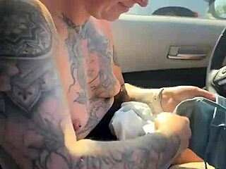 Girl attempting to adjust her sports bra in the gym parking lot