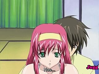 Watch this sexy busty girl with pink hair get fucked like a slut in the kitchen by the perverted teacher!