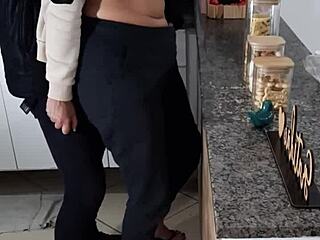 Stepdaughter, you can't even rest during breakfast without me bending you over for taboo sex and creampie.