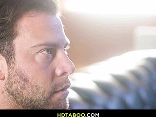 Horny Stepdaughter Jessica in Fishnets Seduces and Takes Control over Stepdaddy with Deepthroat Blowjob and Pussy Licking