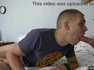 I catch you jerking off to your busty shemale stepmom like this