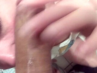 mature woman experiences bathroom sex with couple in close-up view including licking and doggystyle