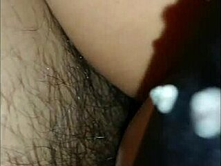 Wife in sexy lingerie takes bold cumshot inside from big tits milking