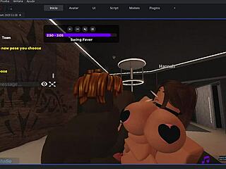 I feel so wild fucking this gringa in Roblox with intense creampie sex