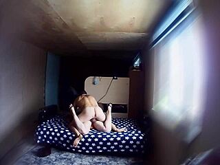 why is this hidden cam catching wife fucking muscular friend in doggystyle with creampie?