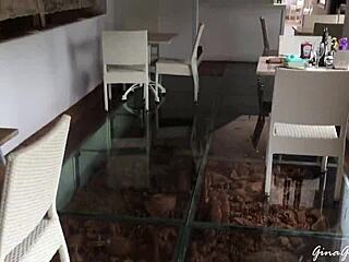 Blonde teen heads to Ibiza for wild adventures, clothes getting ripped in the heat.