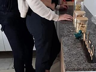 Stepdaughter, you can't even rest during breakfast without me bending you over for taboo sex and creampie.