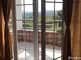 Blonde teen heads to Ibiza for wild adventures, clothes getting ripped in the heat.