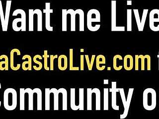 Chunky Latina Angelina Castro Fingers Pussy and Boobjobs Huge Dildo