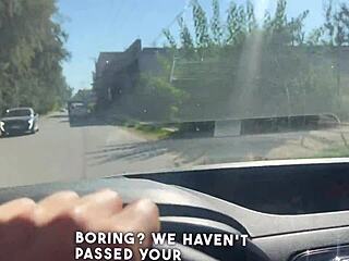 picked up this petite brunette teen in short skirt and drove her home. then fucked her doggystyle outdoors on the highway with creampie passion.