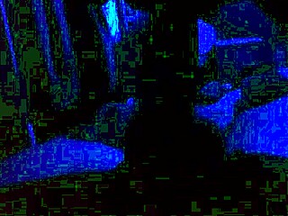 مص زب إيبوني سوداء في غرفة زرقاء خاصة