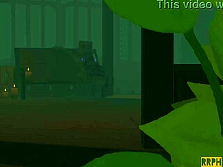 Overwhelmed By Lust As Horny Slut Takes On Skeleton