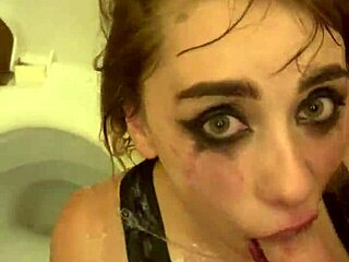 Toilet Piss Whore Filled with Cum