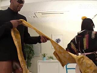 Japanese group engages in intense shaved pussy action with black men