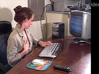 victoria petite 18+ brunette with perky tits in stockings does striptease