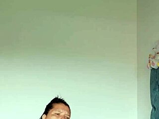 sexy colombian girl with big ass and natural tits rides in cowgirl while squirting milk from tight pussy during solo masturbation