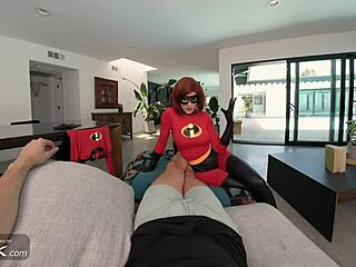 Vr conk redhead Elastigirl gets into anal fucking in her ripped costume. It's all part of the Incredibles cosplay parody.