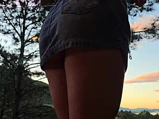 Narrative took the young latina girlfriend to a mountain chalet for outdoor blowjob and pussy licking with fantastic view