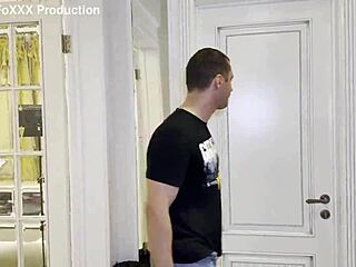 Three friends gangbang fuck Russian bitch Monika Fox with double penetration anal deepthroat and facial during lotto game break.