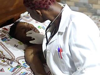 Naughty Nurse Jessica TS Treats Patient with Big Cock and Wet Pussy Action!