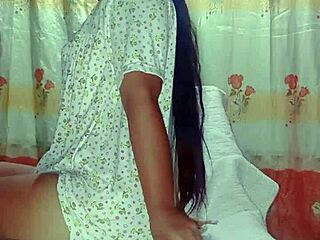 Fucking session with long hair couple in homemade video