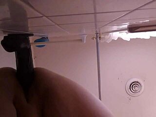 she positioned herself and began riding the dildo smoothly