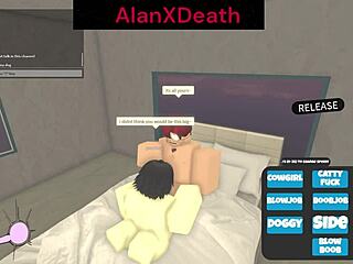 She started sucking my cock with her boobs out but the Roblox admin interrupted the blowjob fun