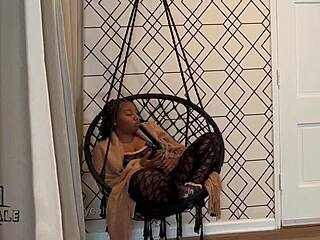 you dropped your wallet so fuck my big ass ebony pussy hard in interracial doggystyle now. panties off for monster cock missionary orgasm after blowjob.