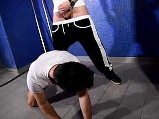 Guillermo Cruz bosses Doryann Marguet in steamy sauna action 💦