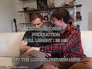 I get fucked bareback by sexy French bisexual twink with rimjob and cumshot