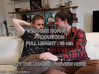 I get fucked bareback by sexy French bisexual twink with rimjob and cumshot