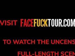 Busty Tattooed Blonde Cock Slut Gets Rough Face Fucked And Deepthroat In Homemade Sex Tape