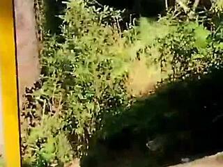 We snuck into an abandoned house and had wild sex with blowjobs and teasing in crossdressing fun.