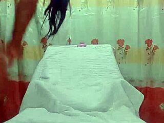 Fucking session with long hair couple in homemade video