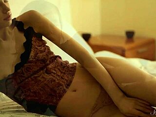 Skinny teen 18+ Obelia C explores her smooth area with intense finger movements in a solo session