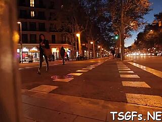 Ladyboy shows off skills as a wicked 10-pounder lover. she engages in anal assfucking and ass licking with blowjob sucking.