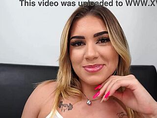 gabily castro the beautiful young brazilian blonde takes two big cocks in ass for first time dap dp