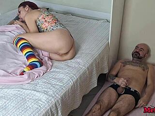 We had to share the room with my husband's stepdad, turning into a wild cuckold reality.